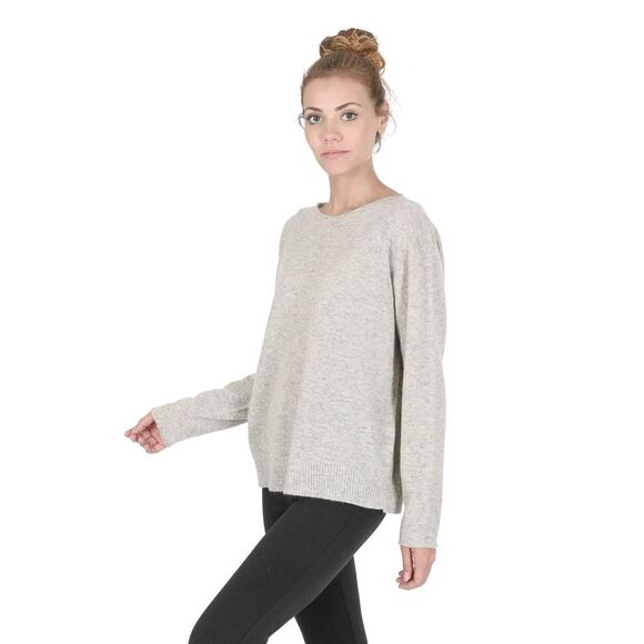 Crown of Edinburgh Cashmere Cashmere Pullover Sweater Women Grigio Melange - Picture 7 of 7